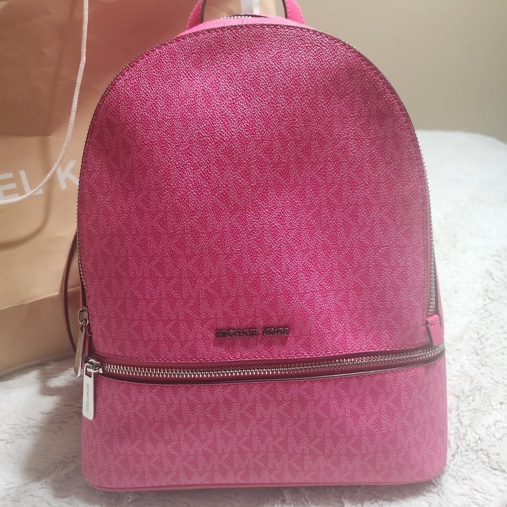 New Michael Kors Vibrant Pink Backpack